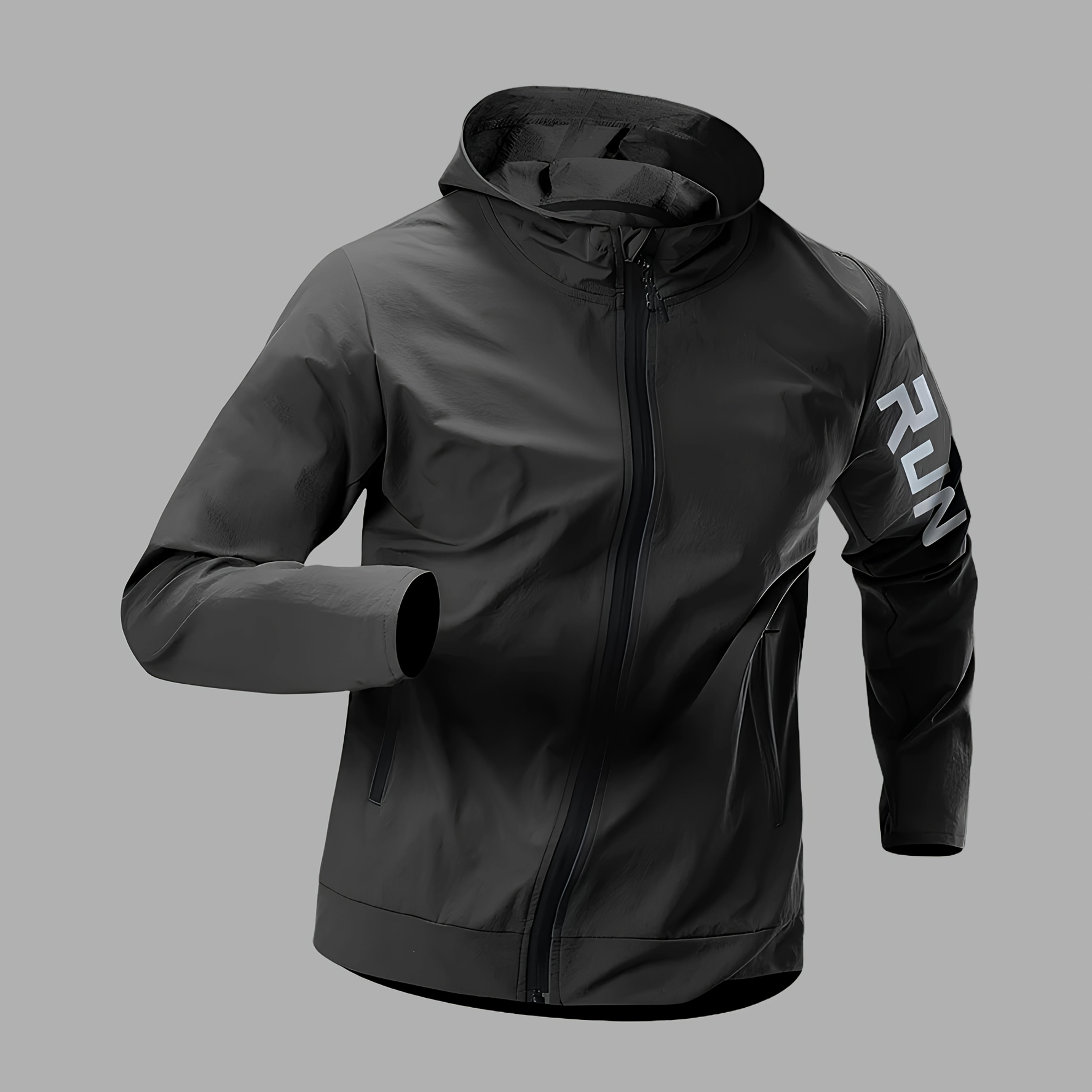men's polyamide 90% spandex 10% hooded jacket casual sports