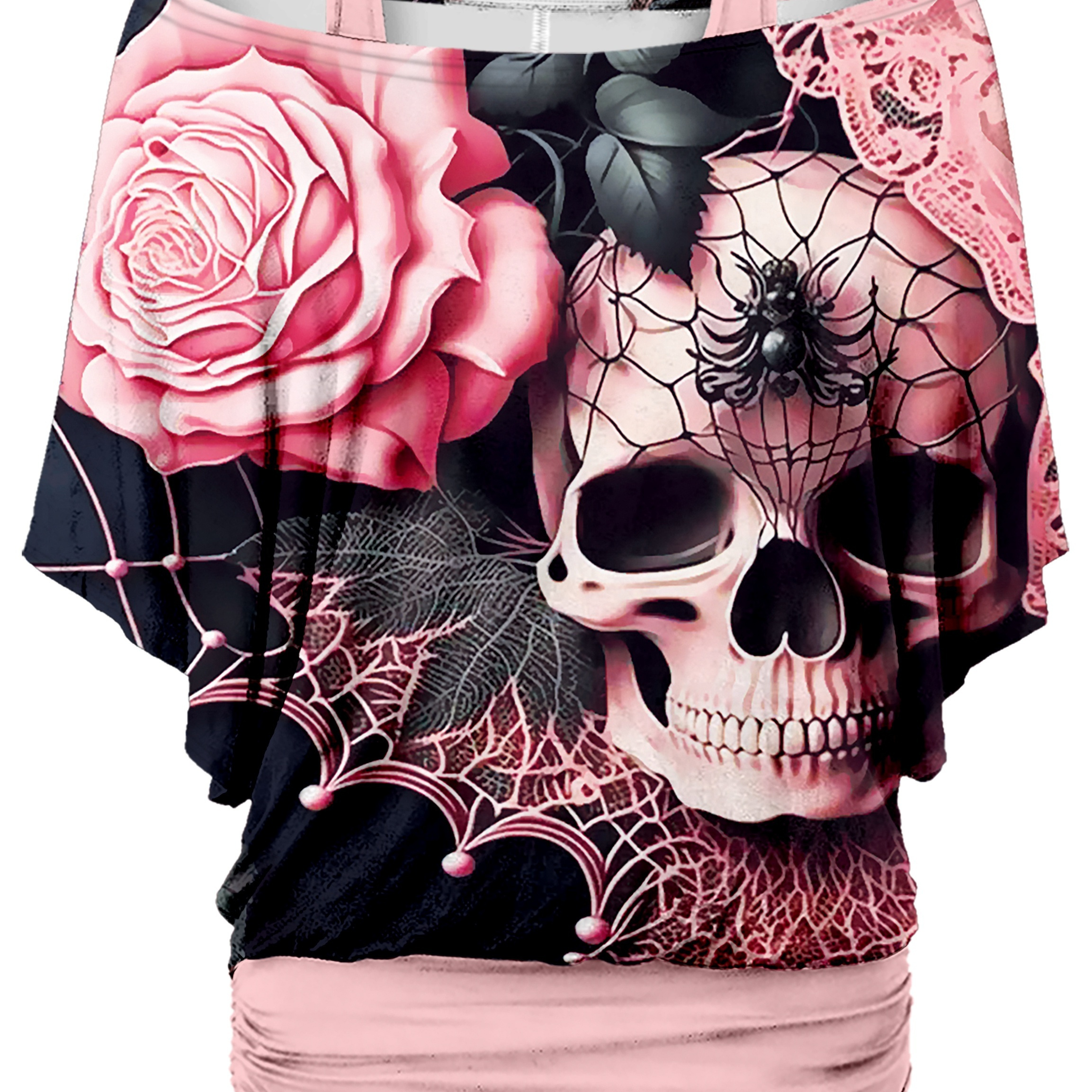 

Two-piece Suit With A Rose Skull Spider Design