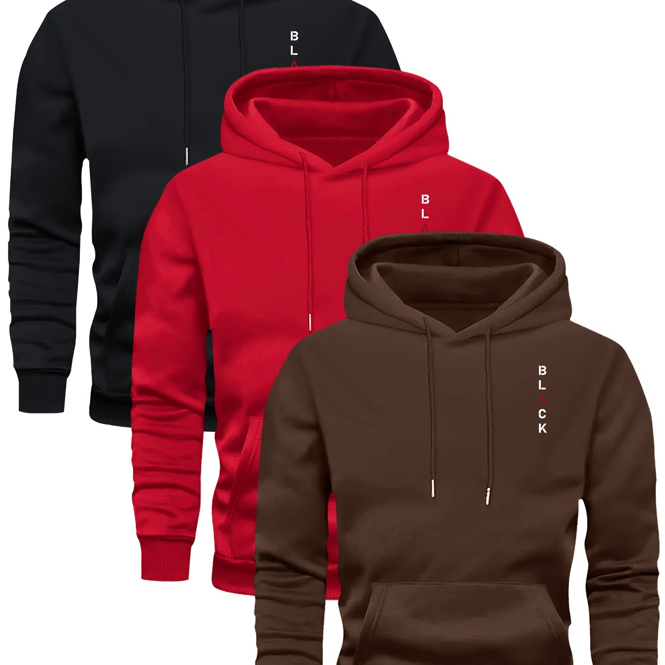 

3 Size Hooded Sweatshirt, Plus Size