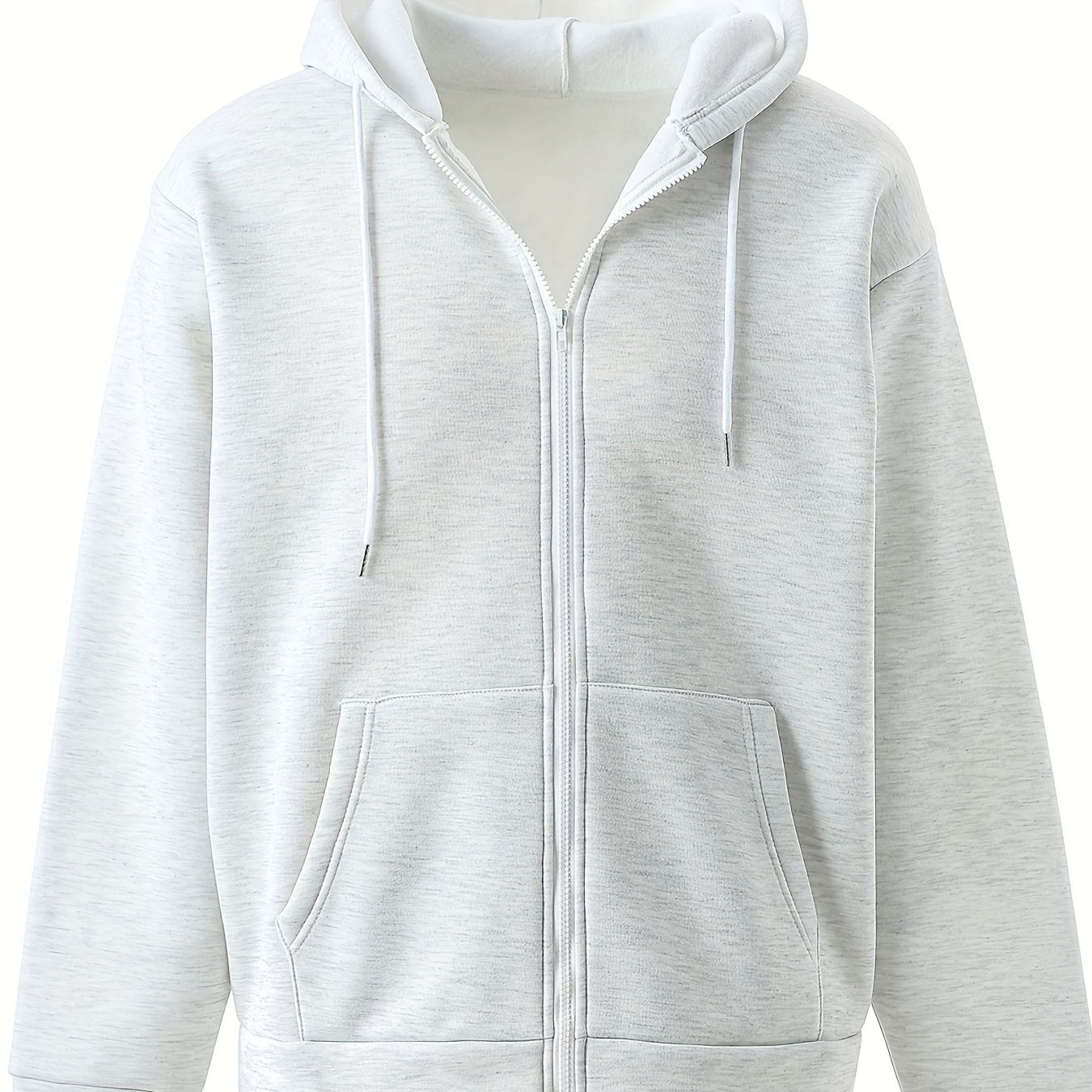 Plus Size Men's Hooded Sweatshirt With Zipper For Spring/autumn, Oversized Loose Fit Jacket For Males, Men's Clothing