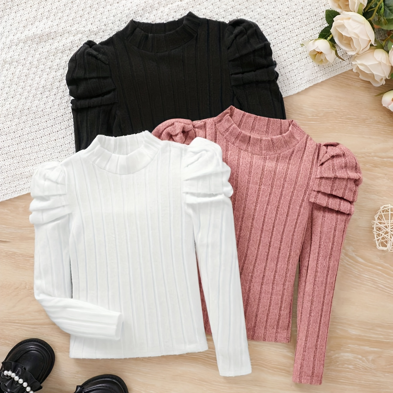

3- ' T-shirts, Polyester Top, Round , , Regular Fit, Seasonal All-