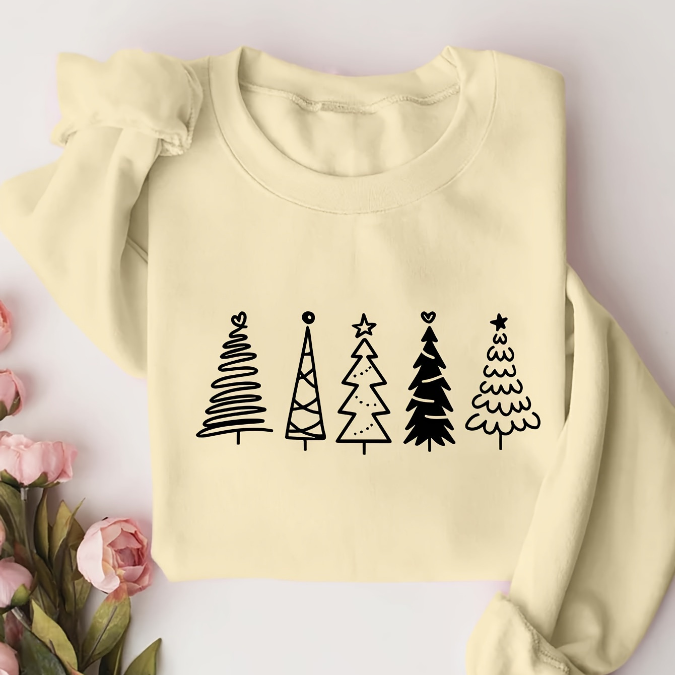 

Christmas Tree Graphic Sweatshirt For - , Long Pullover, For Fall &