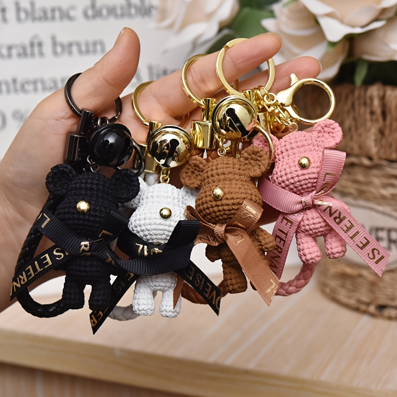 Mens Cartoon Resin Wool Bear Keychain Cute Exquisite Fashion Couple Key  Chain Bag Pendant For Men - Jewelry & Accessories - Temu Germany
