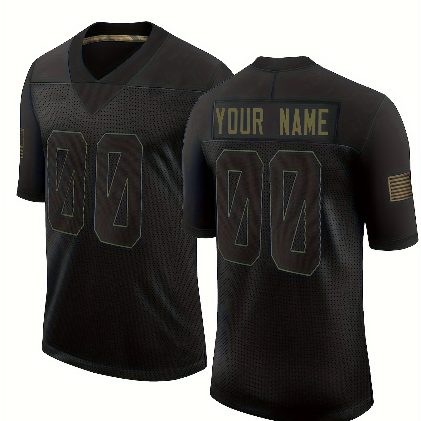 

Men's Customized Name & Number Embroidery Football Jersey, Breathable Short Sleeve Football Shirt For Training & Competition