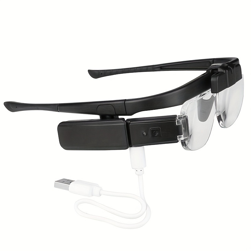 A Set Of Rechargeable Magnifying Glasses With Two LED Light Sources, 6 Kinds Of Adjustable Glasses, Number Of Repairs, Reading And Reading Newspapers, Multi-purpose