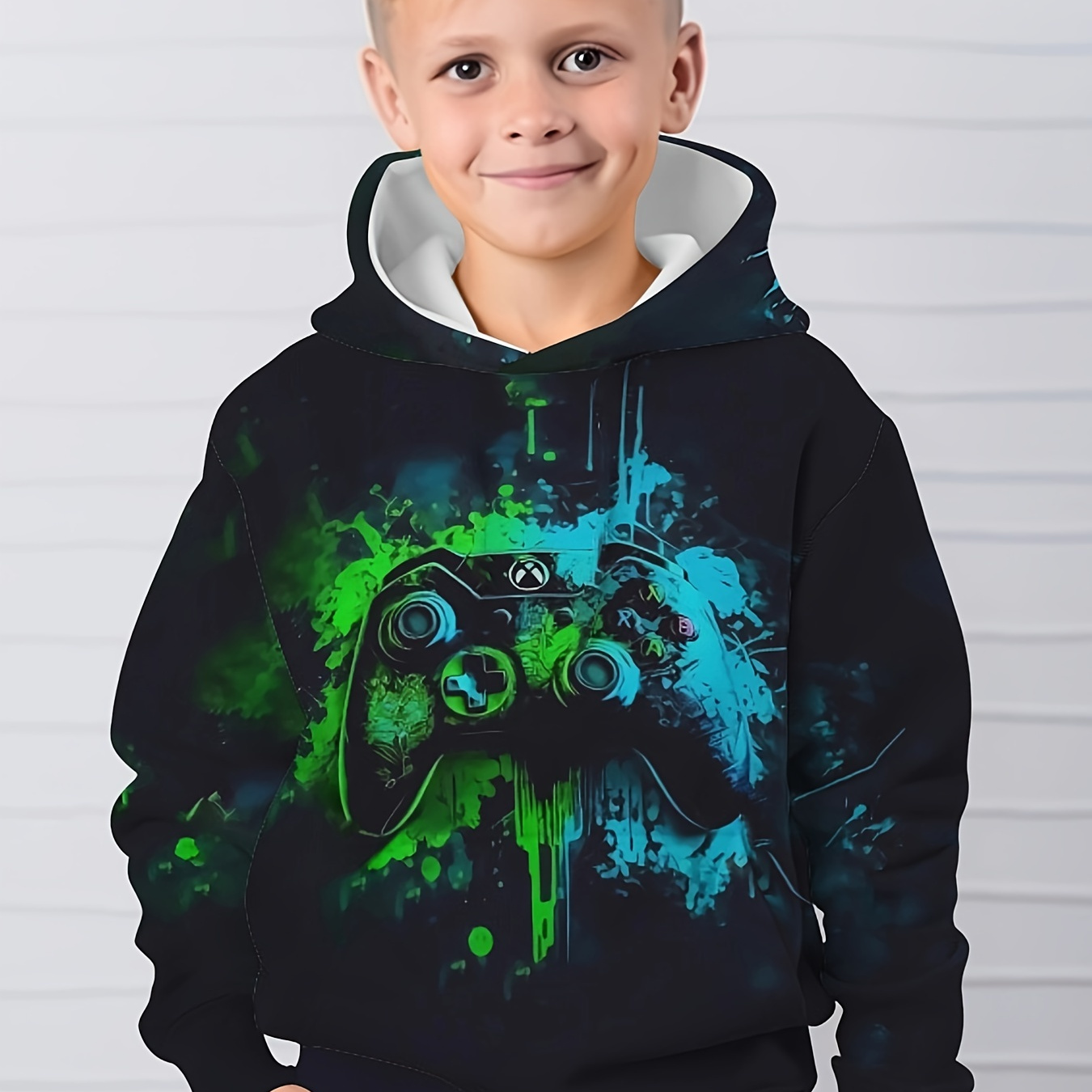 

Boys' -size - , , Long Pullover Sweatshirt For Fall/ | Streetwear | Washable