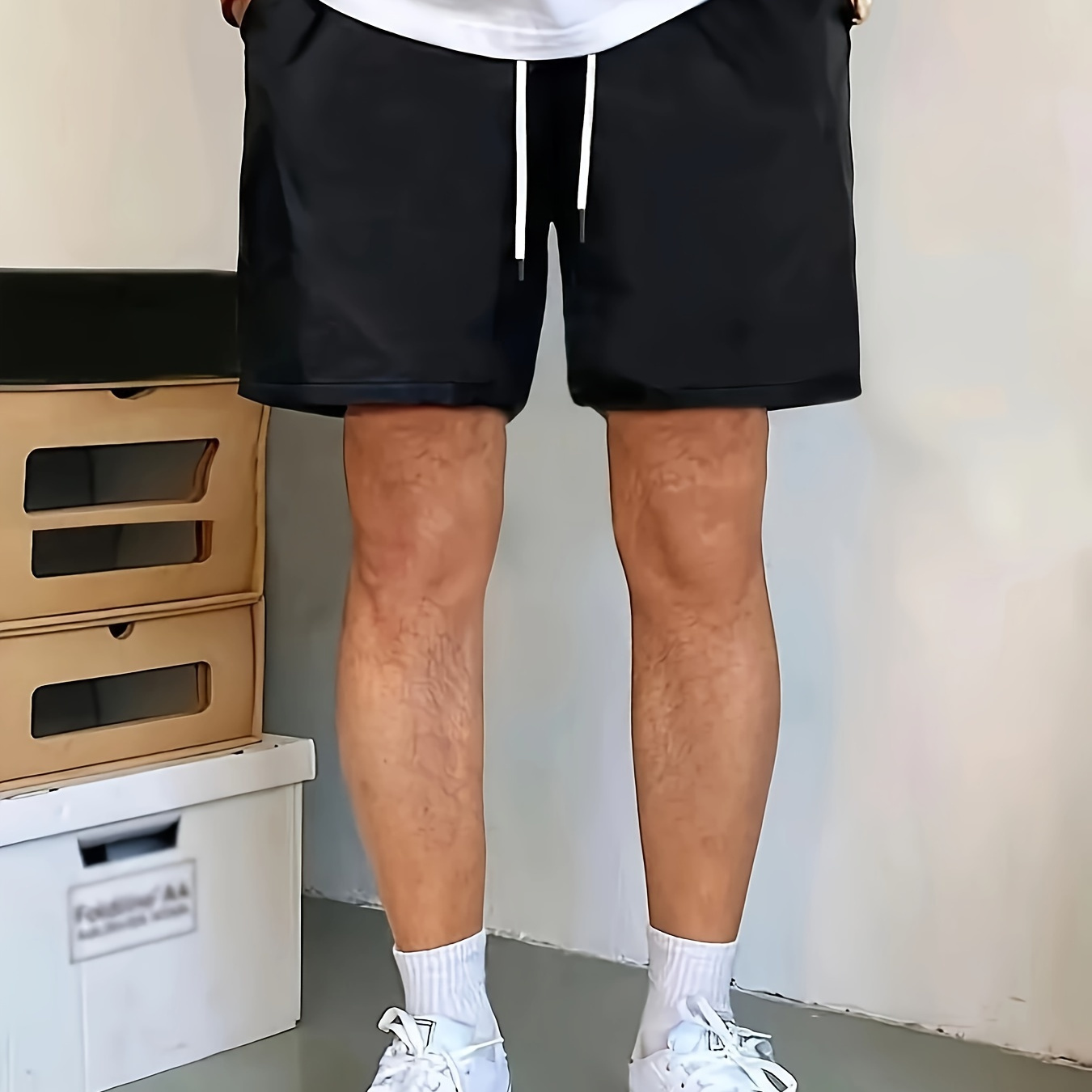 

Men's Solid Shorts, Comfy Casual Fashion Shorts For Outdoor Sports