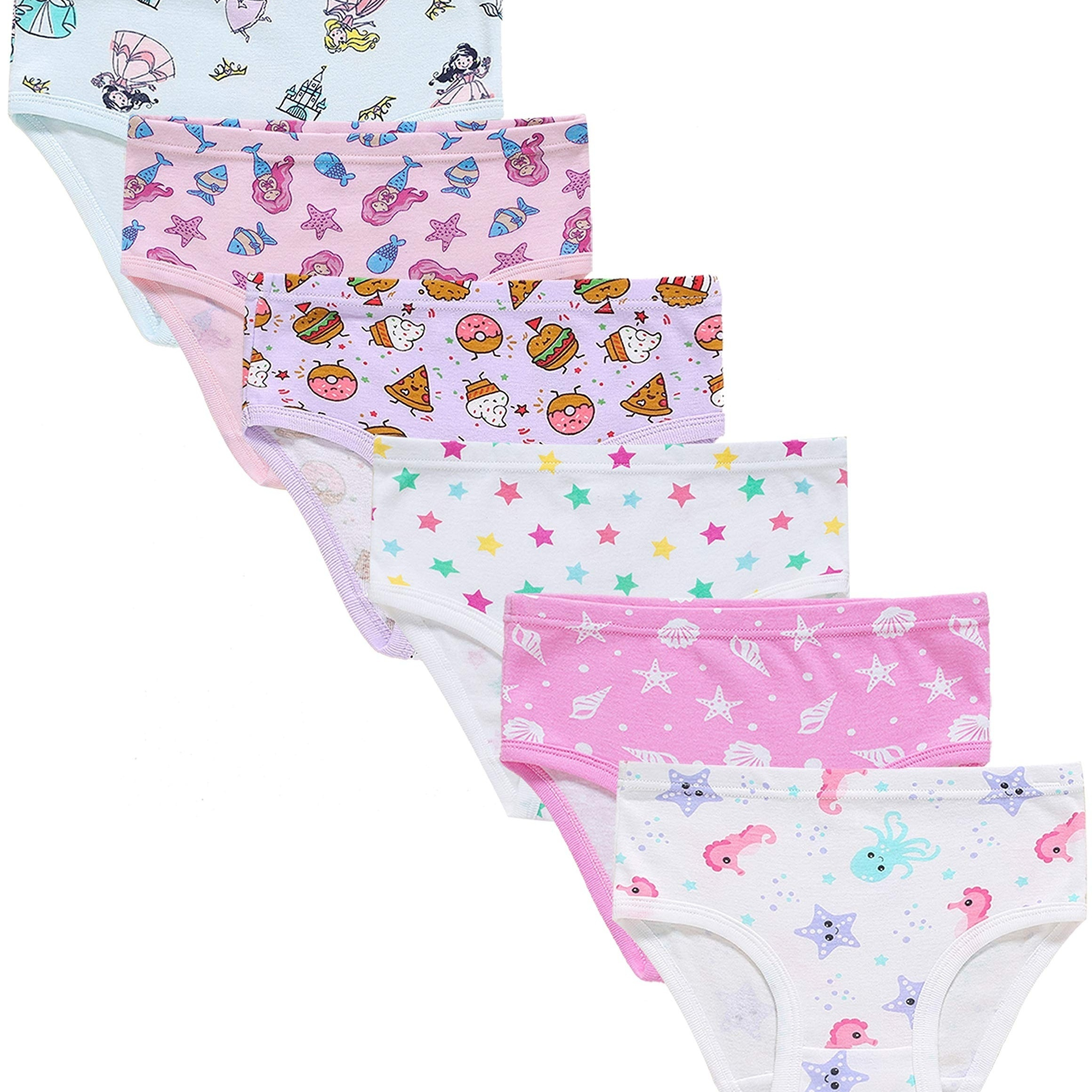 

6pcs Girls Cotton Underwear Cake Briefs Children Panties Set