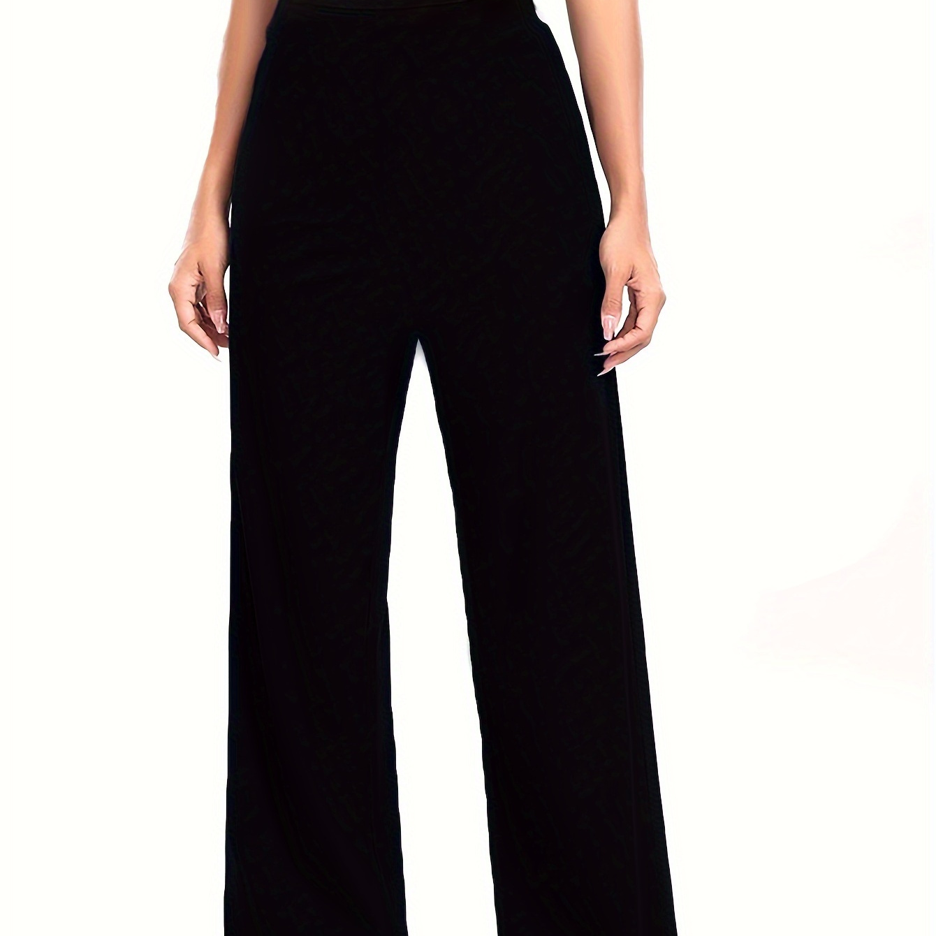 

High Wasit Wide Leg Pants, Casual Loose Pants For Spring & Summer, Women's Clothing