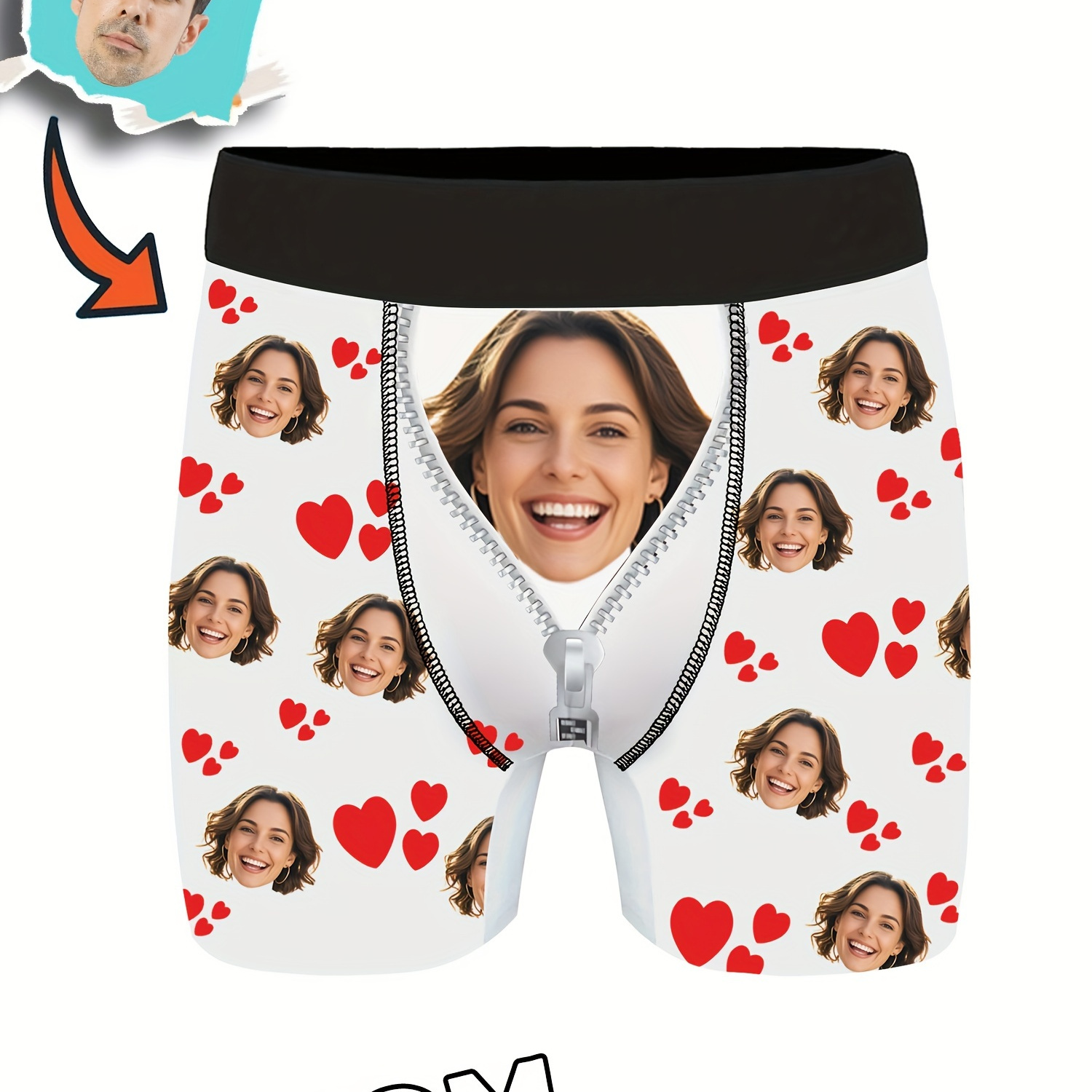 

Custom Face Boxers With Picture, Personalized Face Photo Boxers, Funny Underwear With Face, Valentine's Day/ Anniversary/ Wedding/ Birthday Gifts, Funny Gag Gifts For Dad/husband/