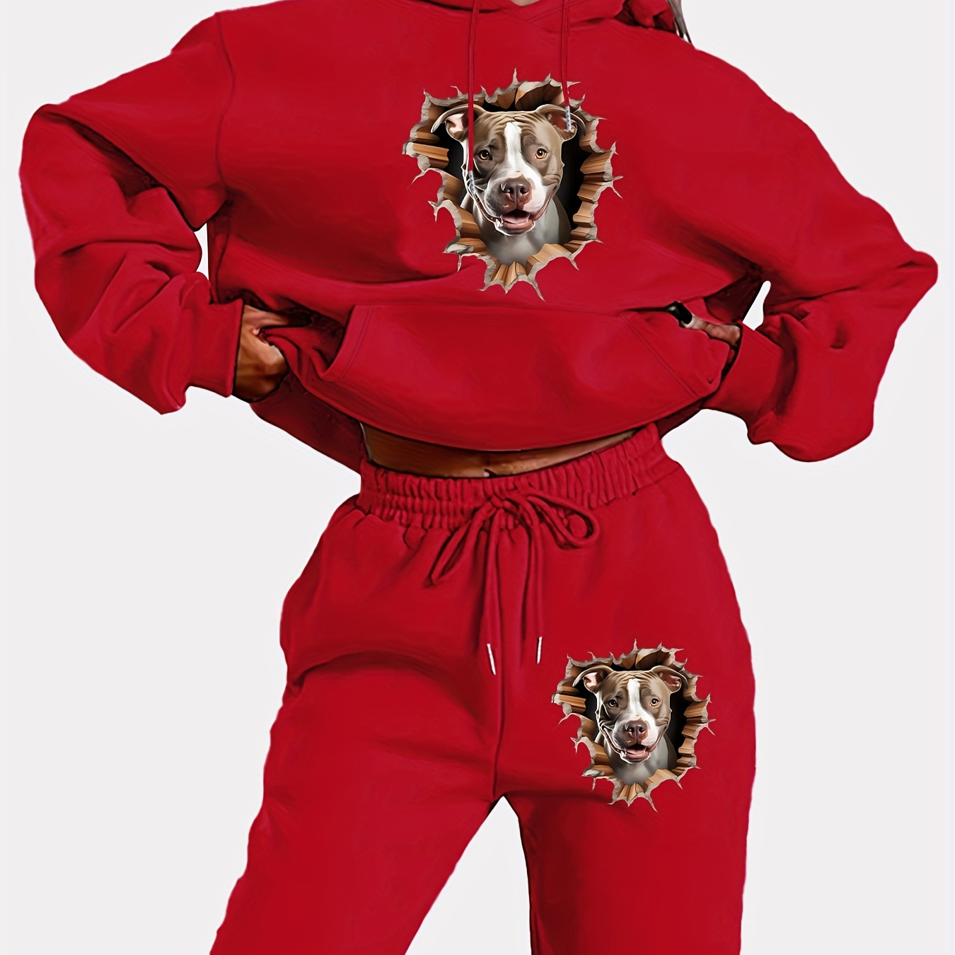 

's & Set Dog - , Washable, Long Pullover & Sweatpants Outfit For Fall/, Pattern, Included