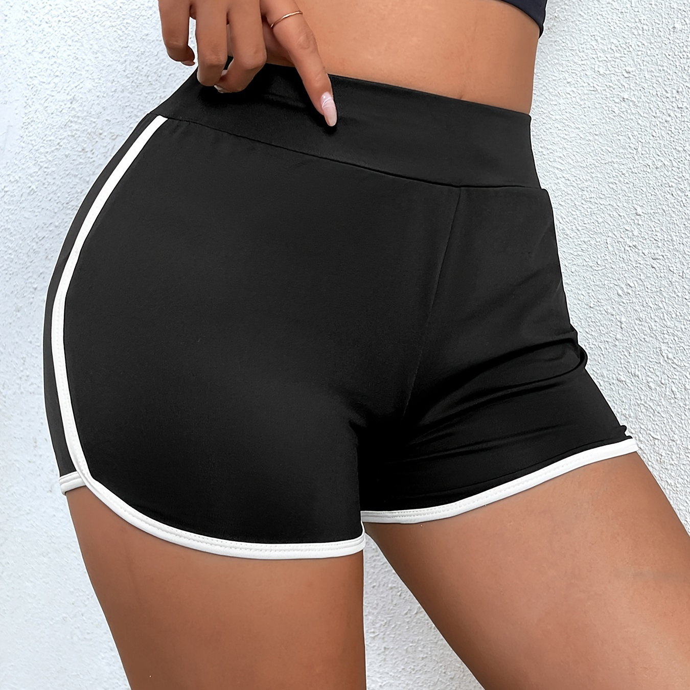 

Binding Contrast Trim Shorts, Casual Sporty Shorts For Spring & Summer, Women's Clothing