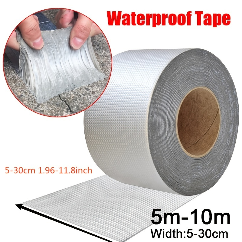 

Premium Waterproof Tape - High Temperature Resistance Aluminum Foil Butyl Tape - Perfect For Wall, Pool, Roof Crack & Duct Repair Sealing