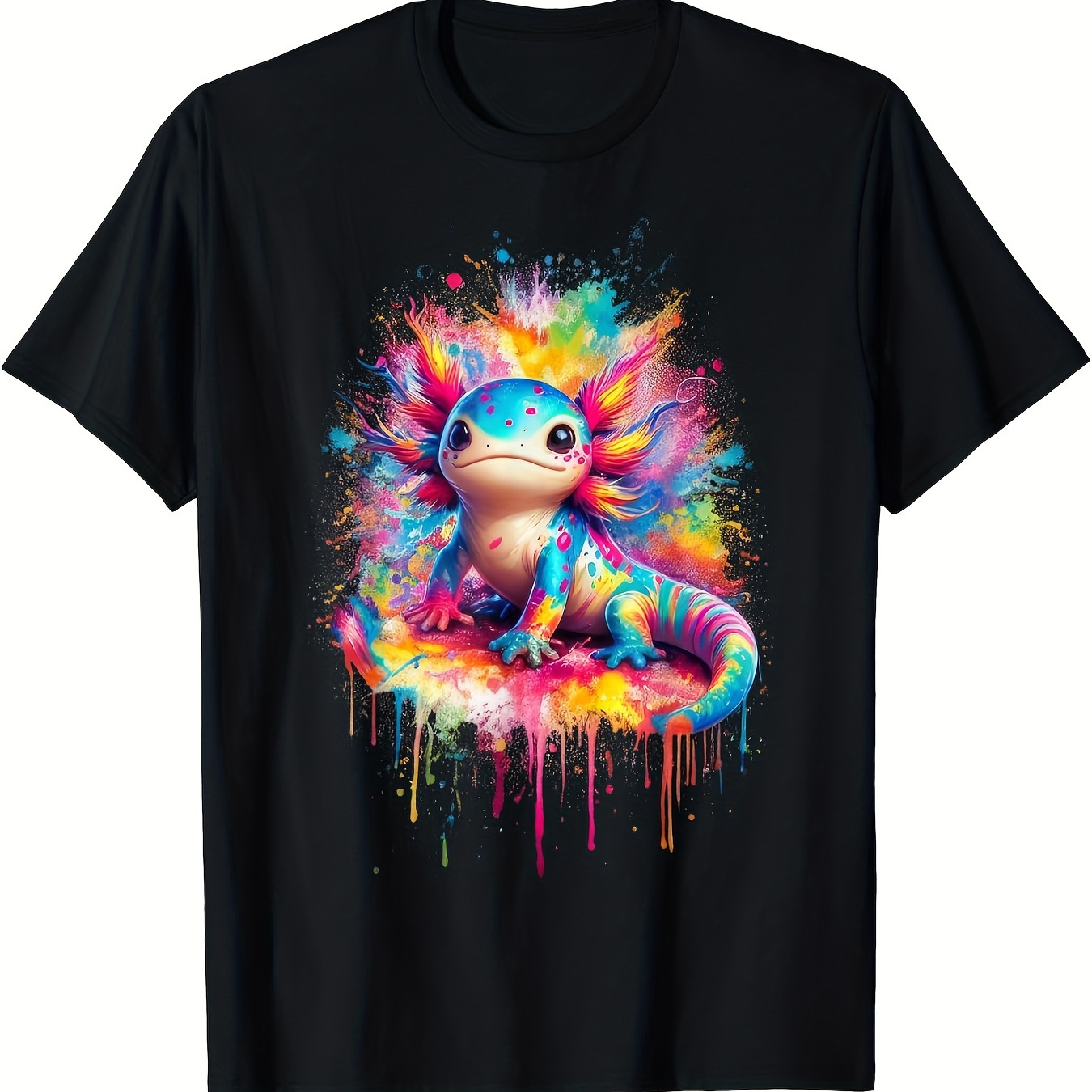 

Colorful Kawaii Axolotls Of The Axolotl Animals T-shirt, Men's T-shirt