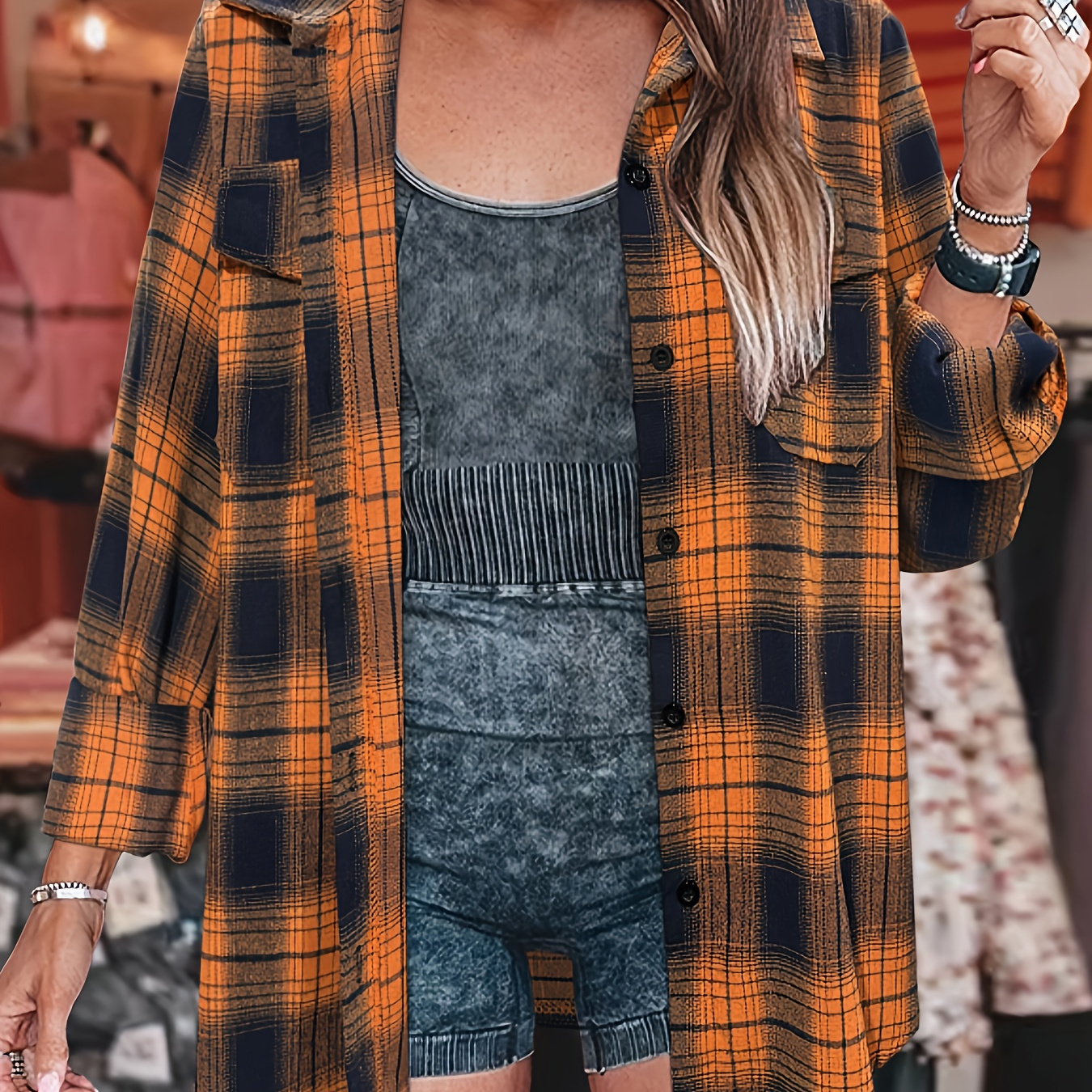 

Autumn And Winter Fashion New Pattern Lapel Long-sleeved Shirt Coat