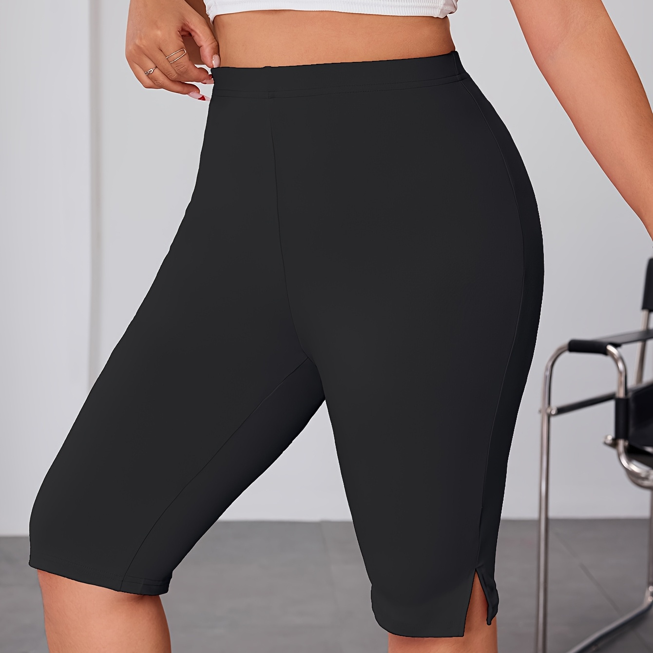 Pantalón Leggins Con Transparencia Lateral Leggings Talla Abertura