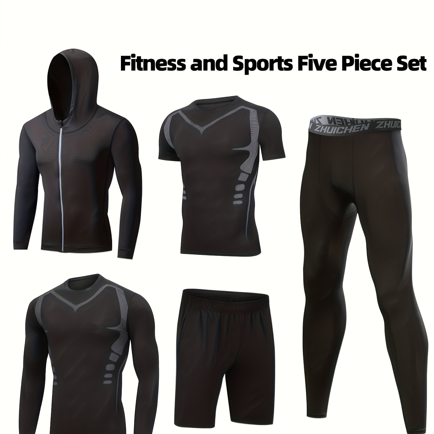 

Men's Sportswear For Running, Training, And Fitness, Suitable For Morning And Night Runs, Cycling Jackets, Tight-fitting Quick-dry Shirts Made Of For Spring, Summer, And Autumn.