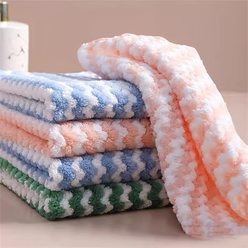 

5/10/30pcs, Dish Towels, Scouring Pad, The Kitchen Rag Is Free Of Oil, Super Strong Washing Water, Thickened Towel, And The Color Is Delivered Randomly