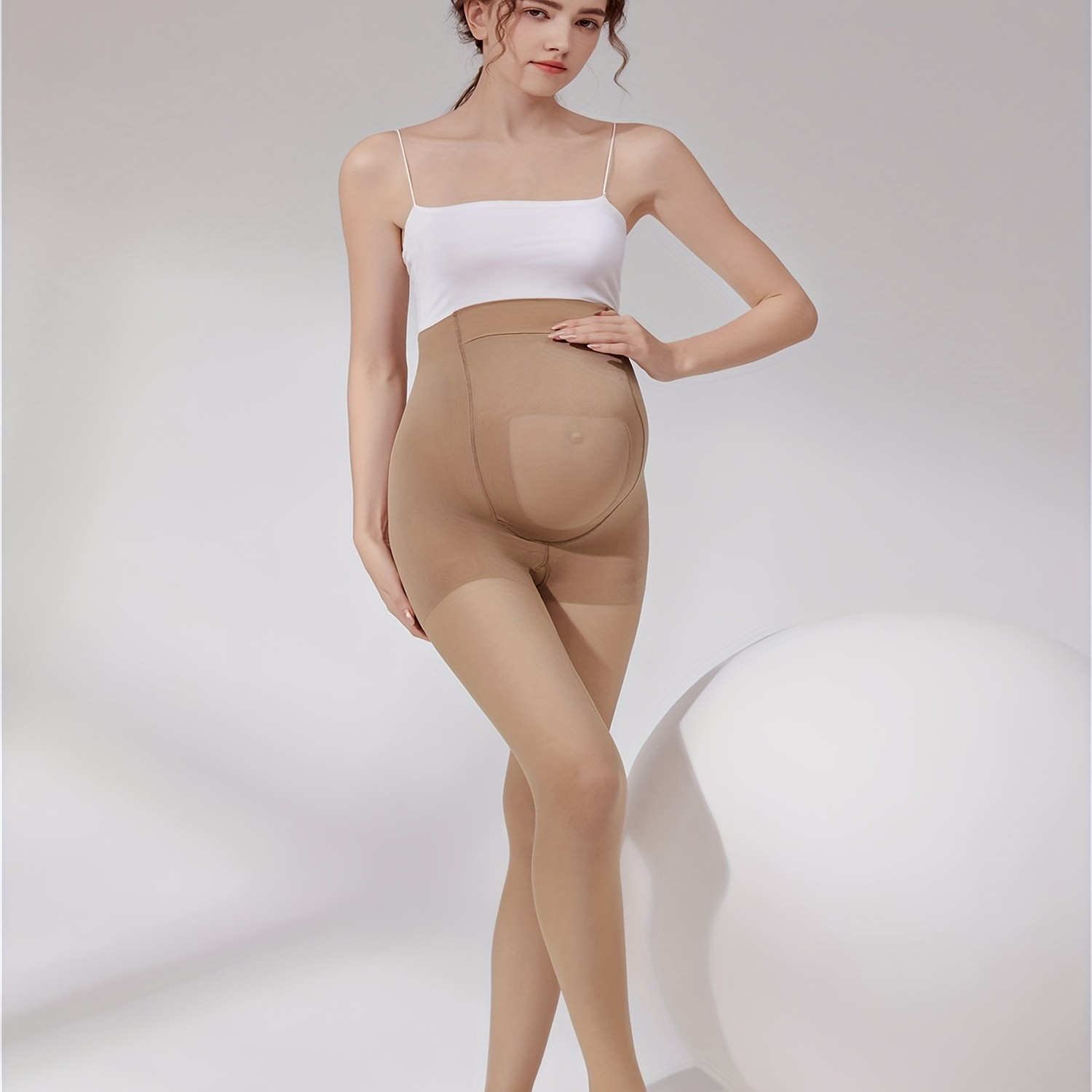 Women's Maternity Transparent Stockings Tights Pregnant - Temu