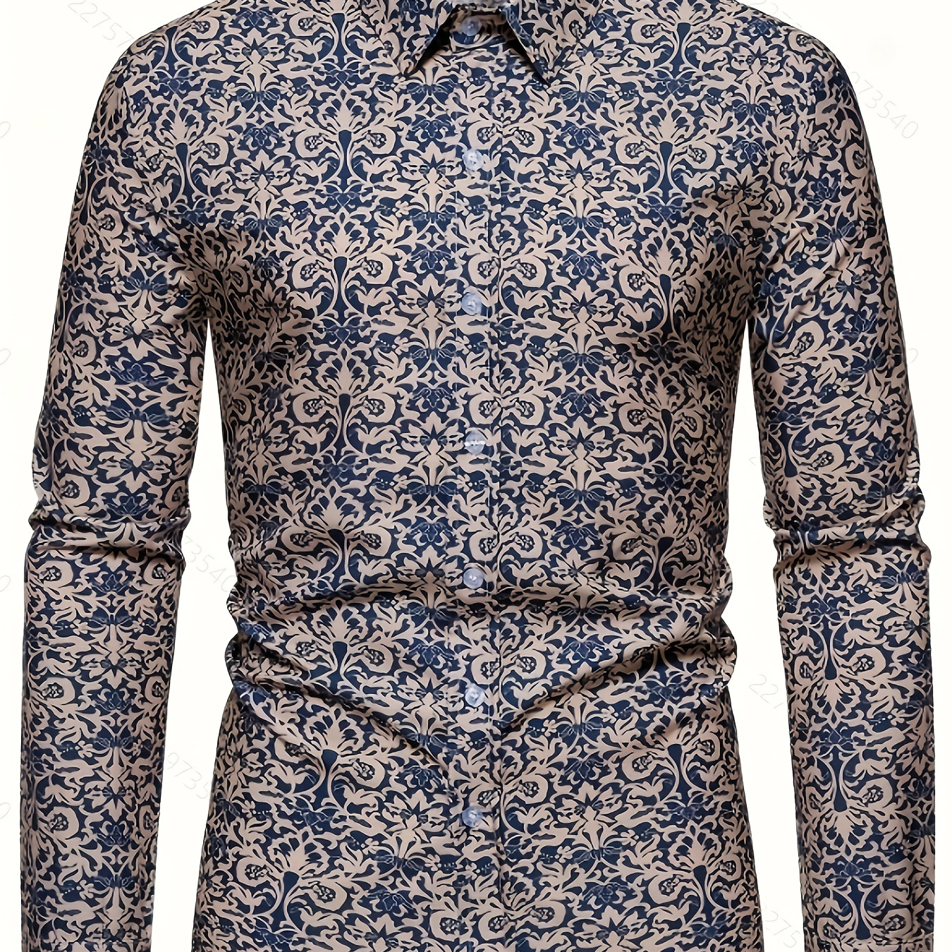 

Men's Exquisite Print Long-sleeve Shirt, Autumn And Winter .