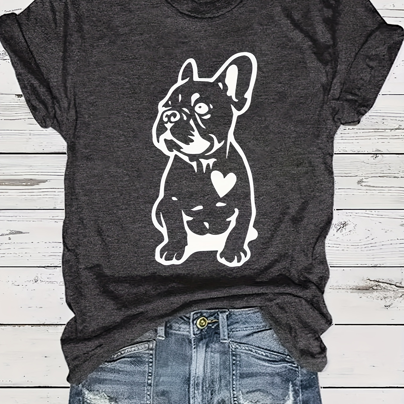 

French Bulldog Graphic Tee - Breathable & Comfortable Casual Wear - Dog Lovers - Spring/summer Collection