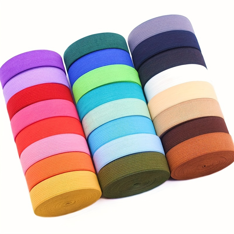 

1 Roll, 78.7inch/pack Width/0.78inch Elastic Band Color Crocheted Stretch Rope Accessories Polyester Flat Diy Clothing Bag Supplies Materia, Household Sewing Sewing Accessories, Diy Sewing Accessories