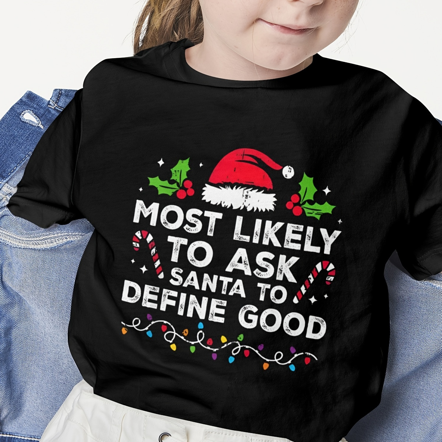 

To Ask To " ' Positioning Printed T-shirts, Sleeve T-shirts, & For Summer, & Fall, Kid T- For , & Christmas For