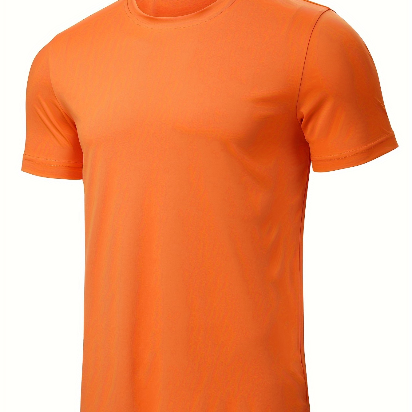 

Men's Solid T-shirt, Casual Short Sleeve Slim-fit Crew Neck Tee, Men's Clothing For Summer Outdoor