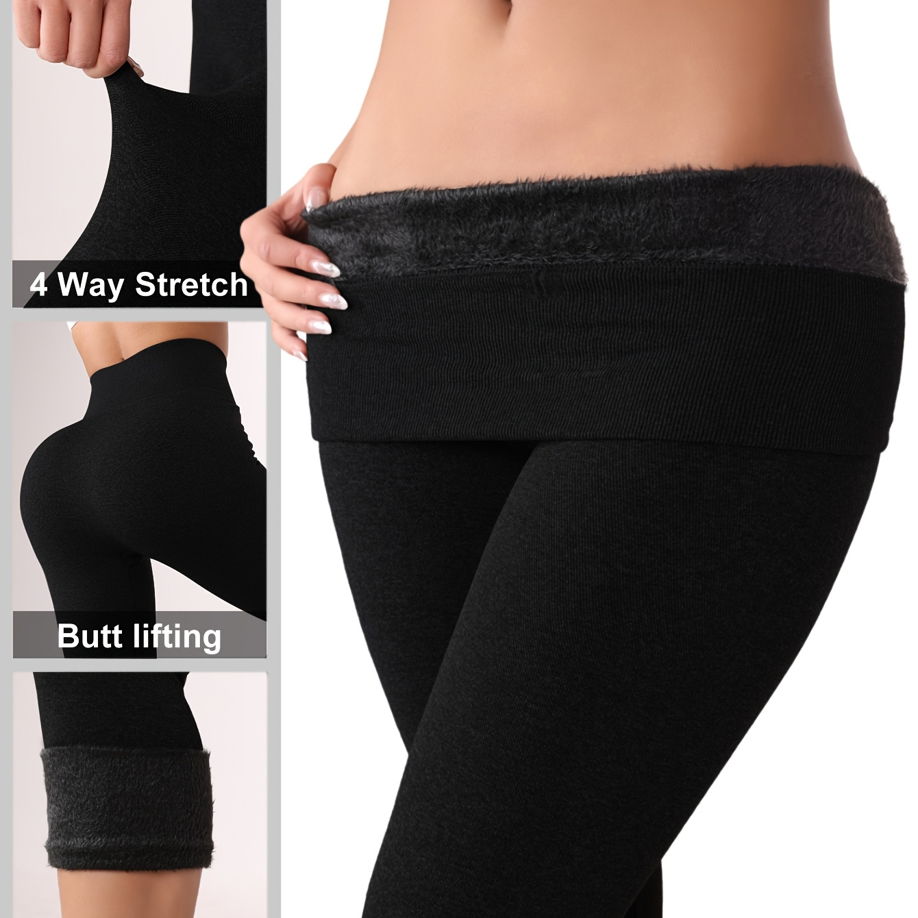 

Women's High-waist Thermal Leggings - Stretchy & Comfortable For Casual Attire, Essential For Fall/winter