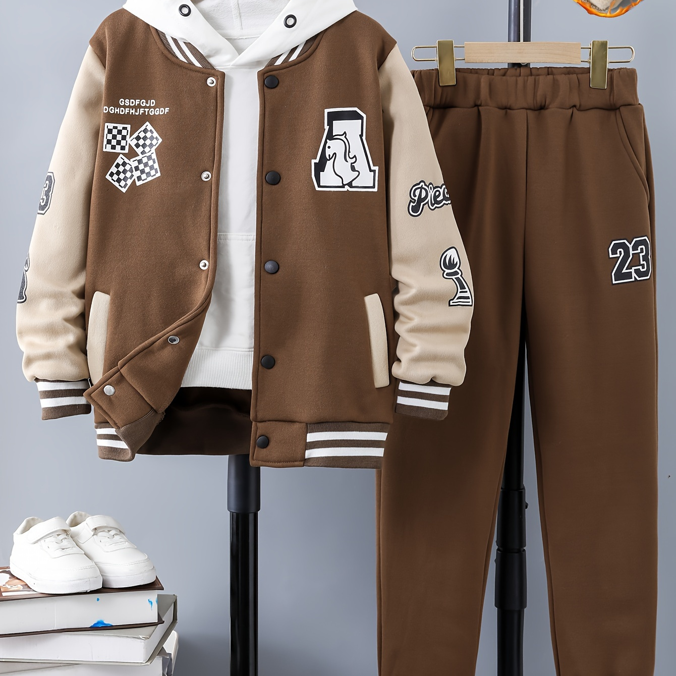 

Long Sleeve & Fleece Set, Pattern, 2- Boys Co Ord Set For Fall