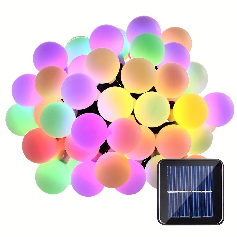 

1pc Outdoor Solar String Lights, Waterproof Ball Lights, Starry Fairy Lights, Decoration Light