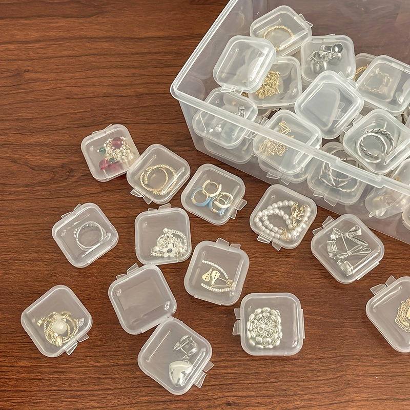 Cosics 10pcs Fake Nail Storage, 15-Grid Small Plastic Rhinestone Organizer  Box, Acrylic False Nail Tips Container, Jewelry Display Holder, Tackle Hair