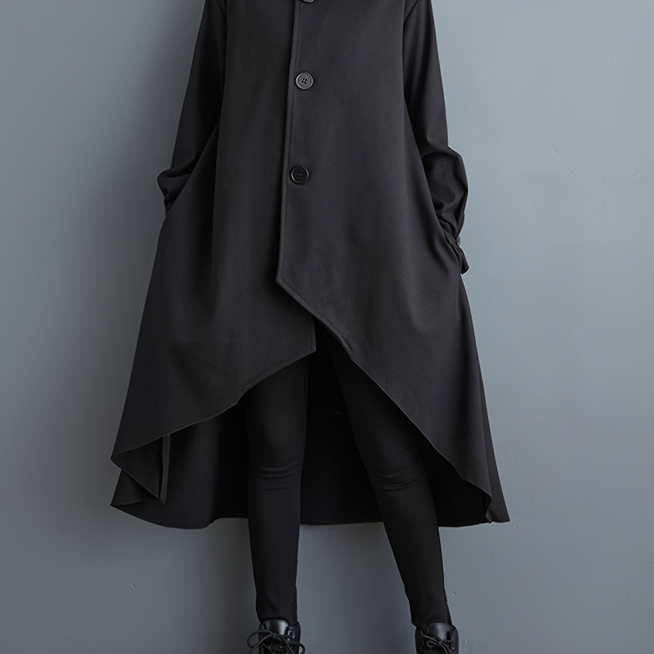 a length coat a japanese stand collar - Temu