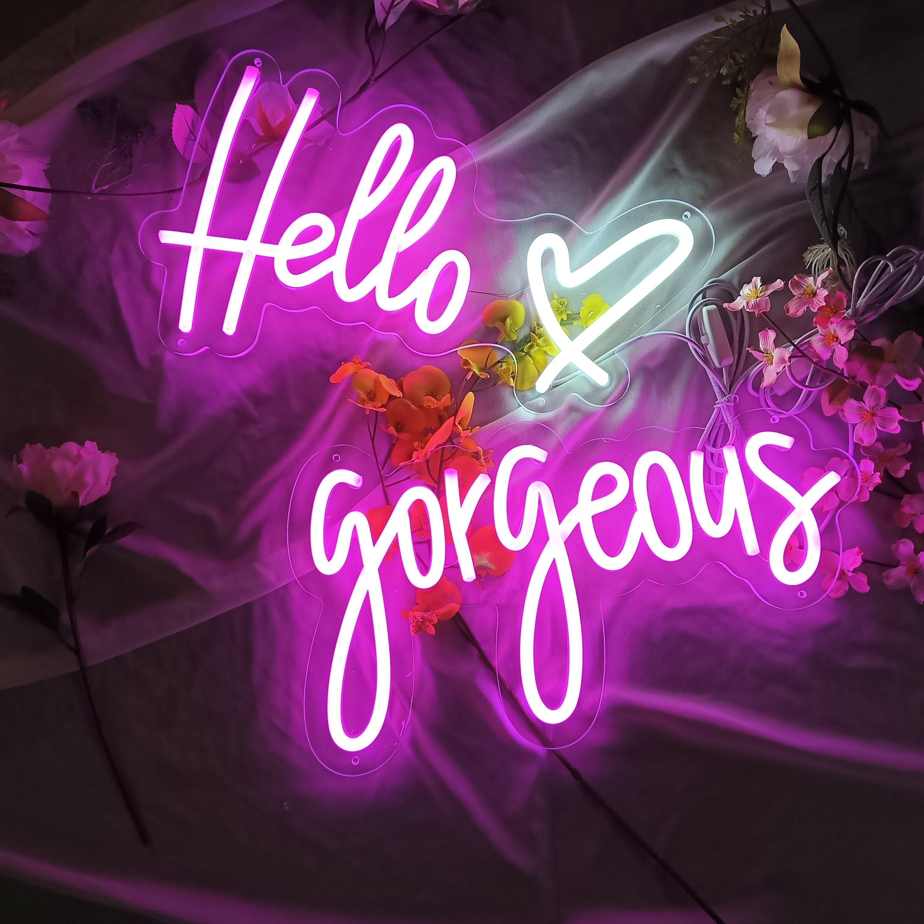 Light Special Occasion Reusable 'hello Gorgeous' Neon Sign! - Temu