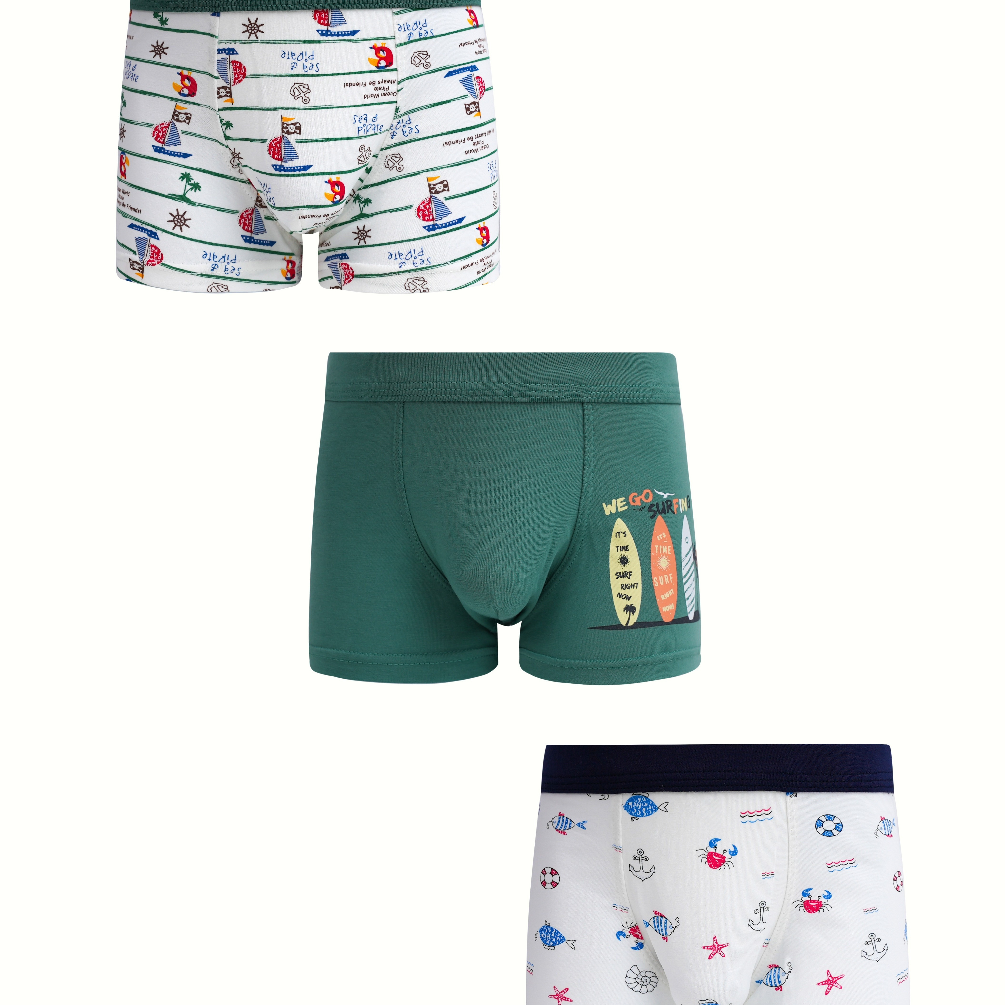 Boy's Casual Cute Cartoon Print Square Boxer Soft - Temu Canada