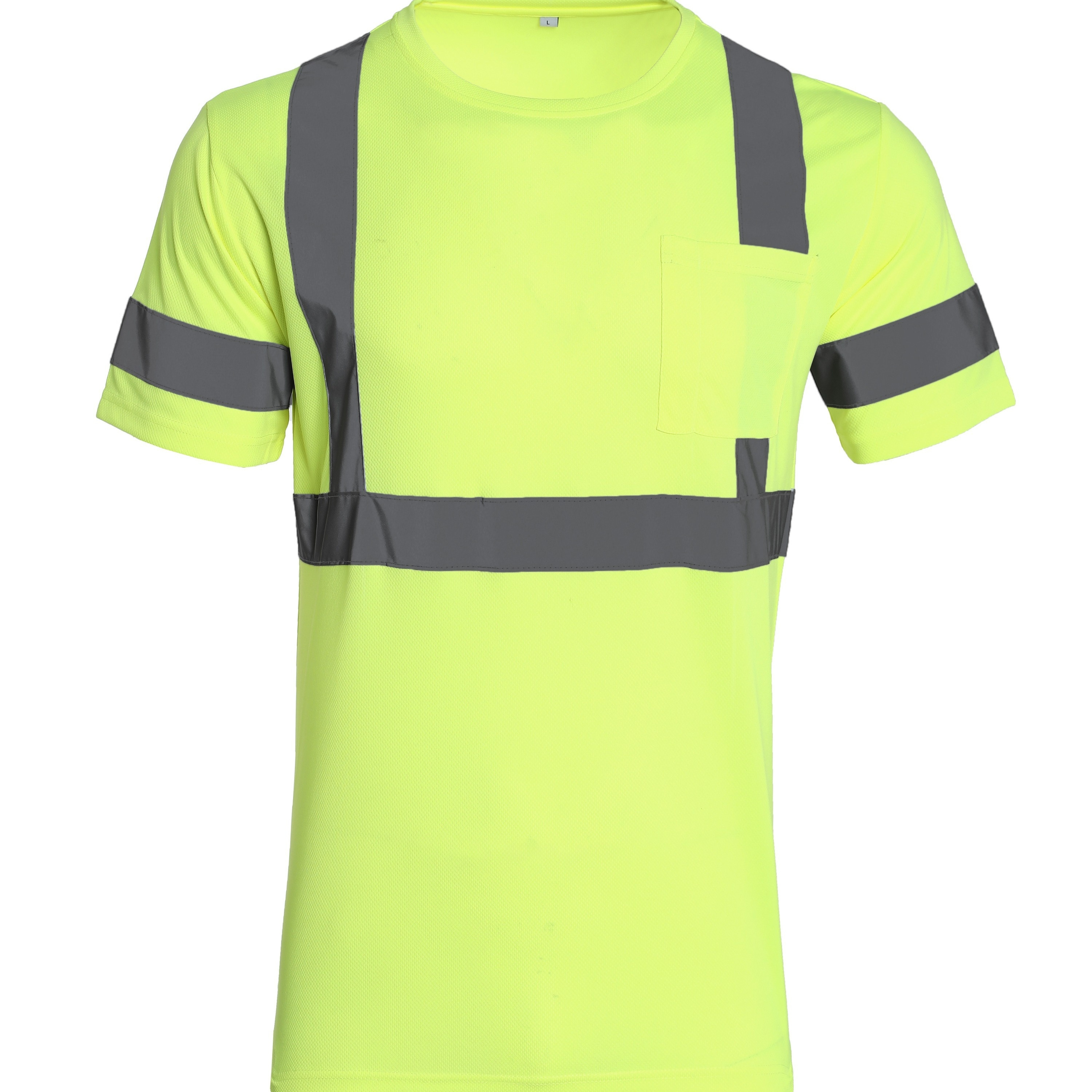 

Men's Breathable Short Sleeve Visual Reflective Safety T-shirt, Stay Safe Visible Reflective Shirt, Electrical Machine Dress Up Protection Workwear