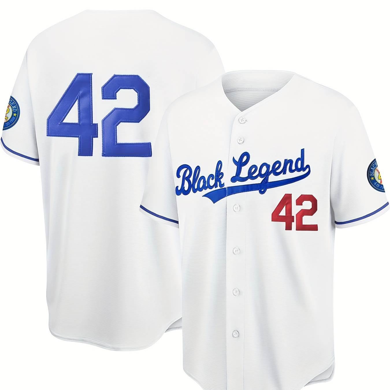 Men's Legend #8 #24 Baseball Jersey, Retro Classic Baseball Shirt,  Breathable Embroidery Button Up Sports Uniform For Party Festival Gifts -  Temu