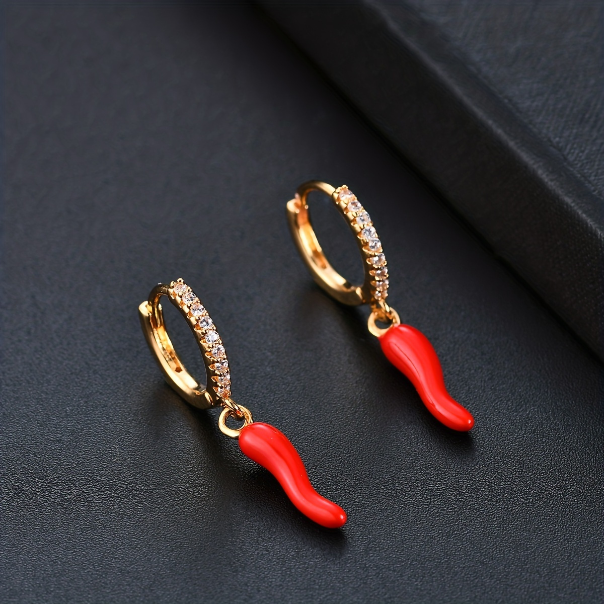

Design With Shiny Zirconia Decor Dangle Earrings Cute Minimalist Style Copper Silver Plated Jewelry Daily Casual