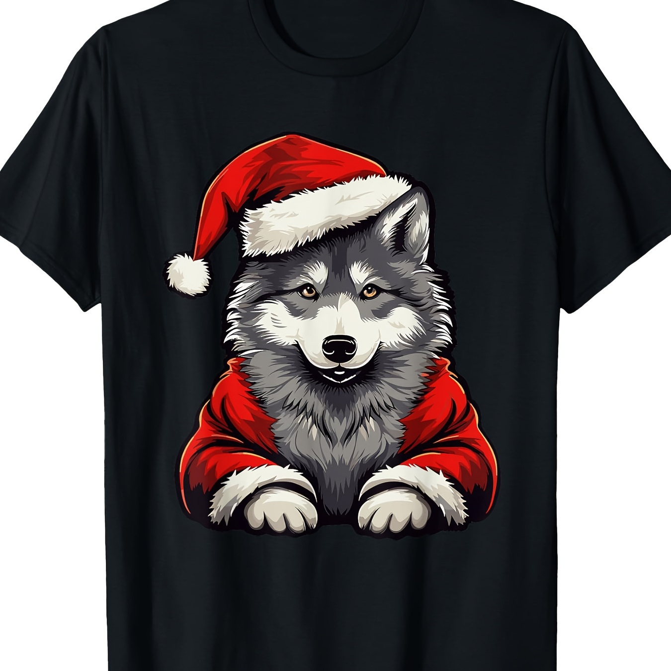 

Cute Wolf Wolves Pajama T-shirt, Men's T-shirt, 220g