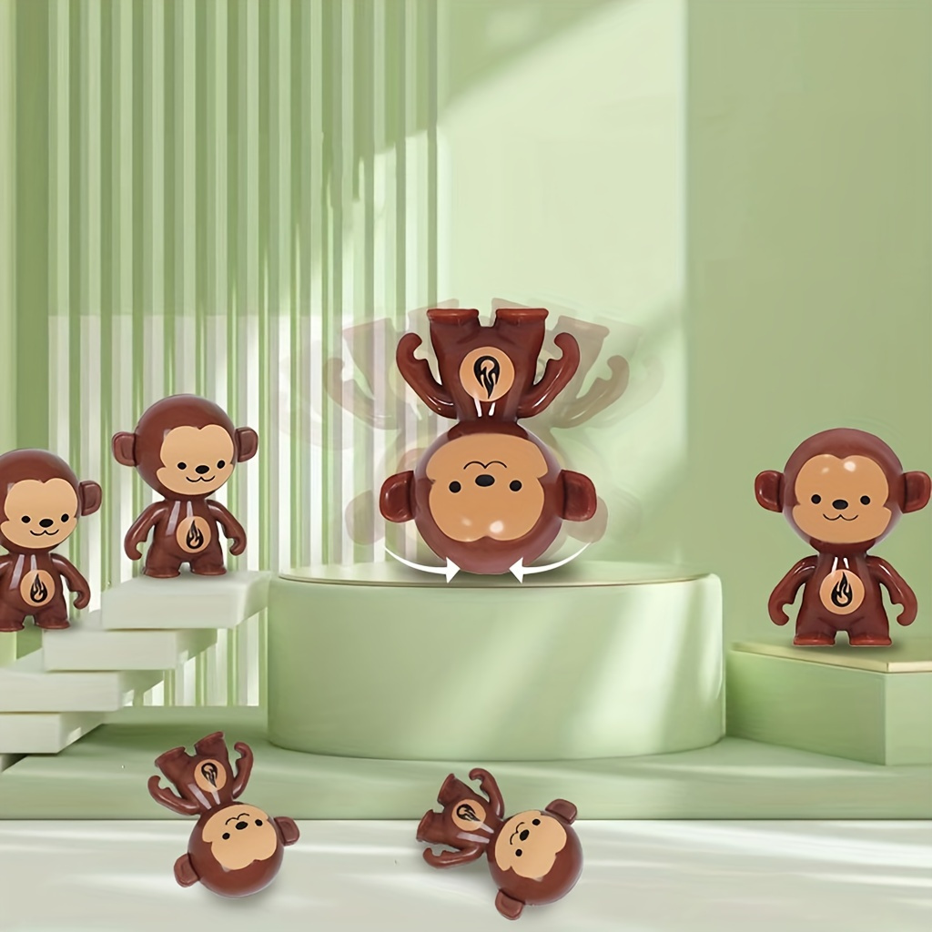 Cartoon Tumbler Spin Stunt Mini Cute Monkey Twist Egg Toy - Temu