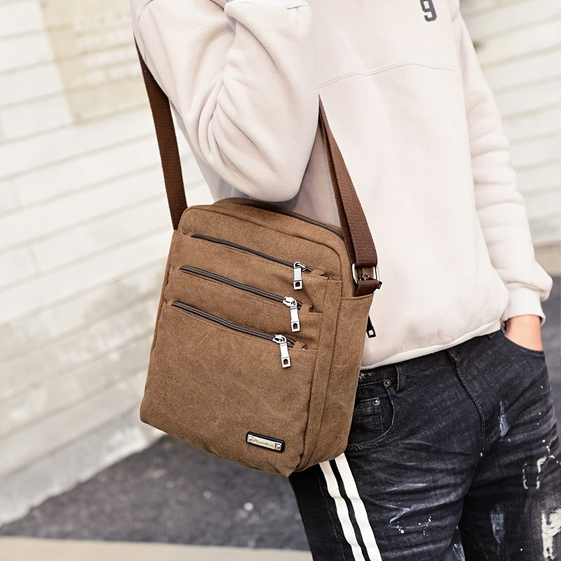 Canvas Messenger Bag For Men - Temu Canada