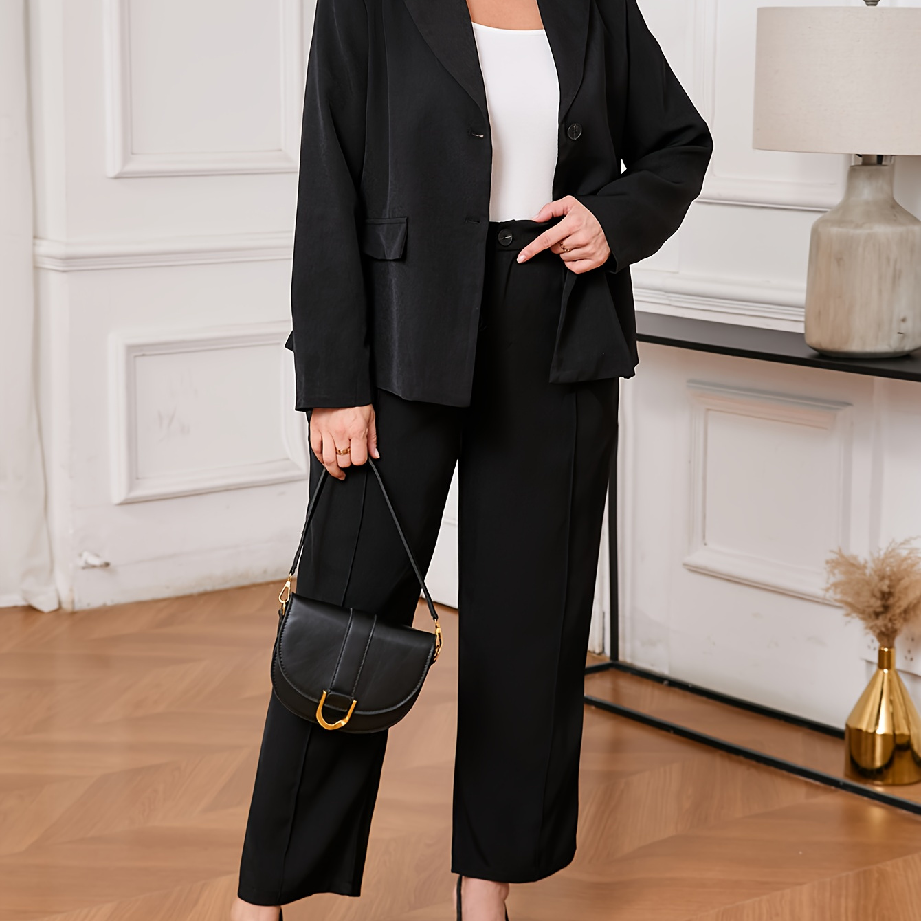 

Large Size Suit Jacket & Suit Pants Set