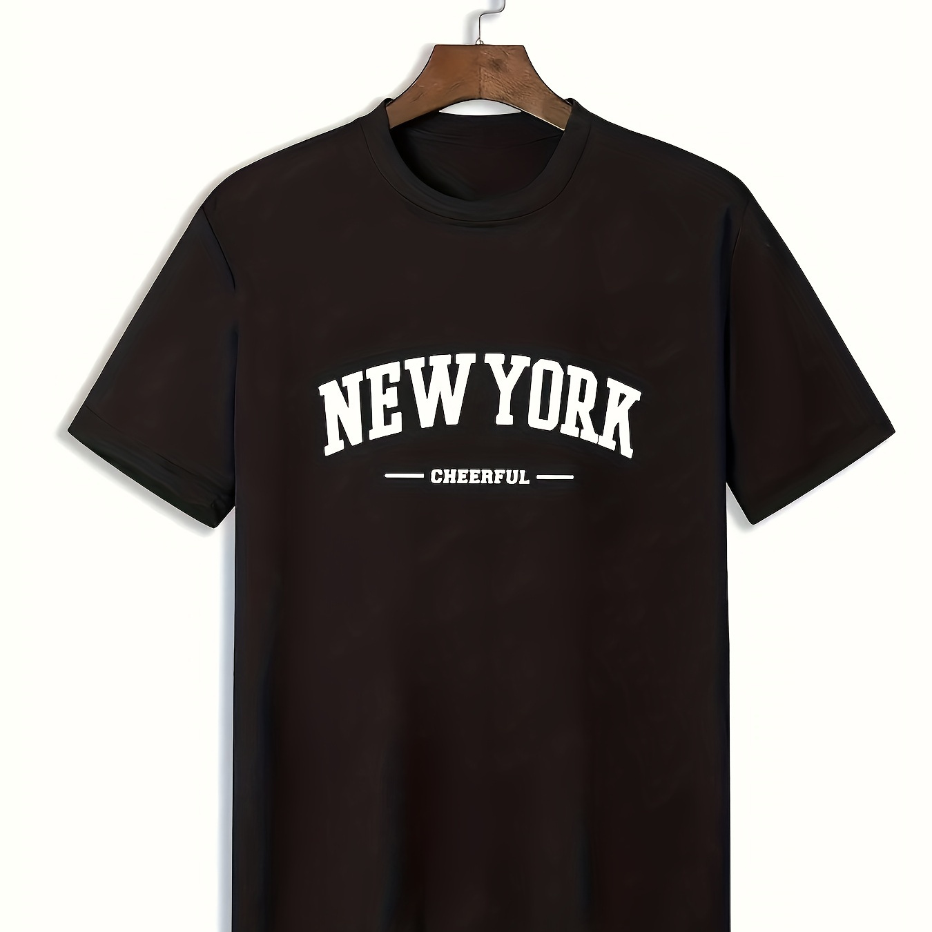 

Trendy New York Letter Print T Shirt, Tees For Kids Boys, Casual Short Sleeve T-shirt For Summer Spring Fall, Tops As Gifts