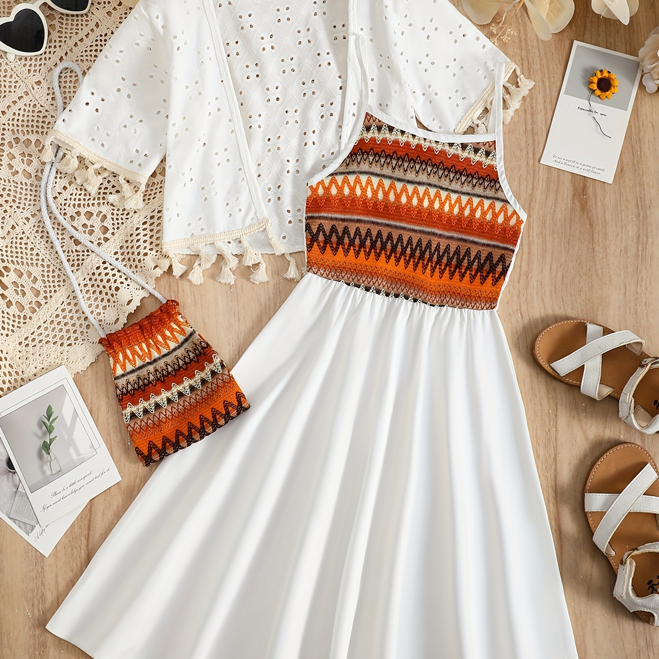 Tween Girls Middle Eastern Three-Piece Skirt Set