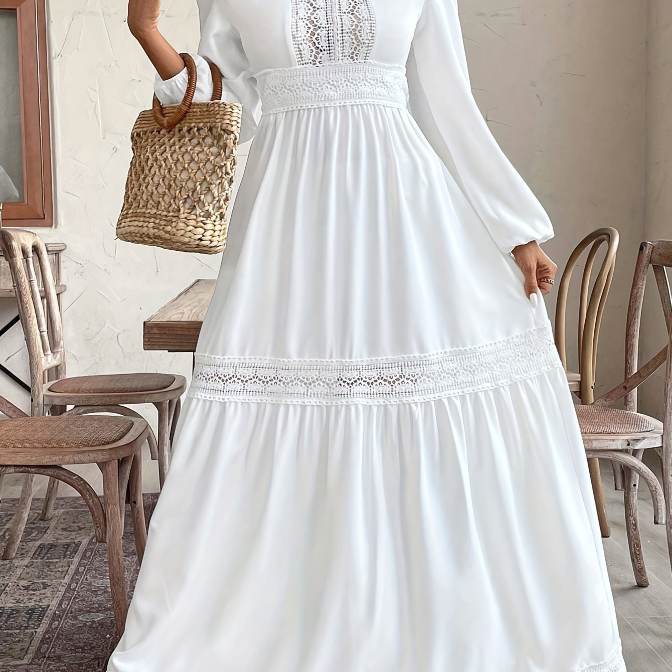 

Women's V-neck Casual High-end Slimming Dress