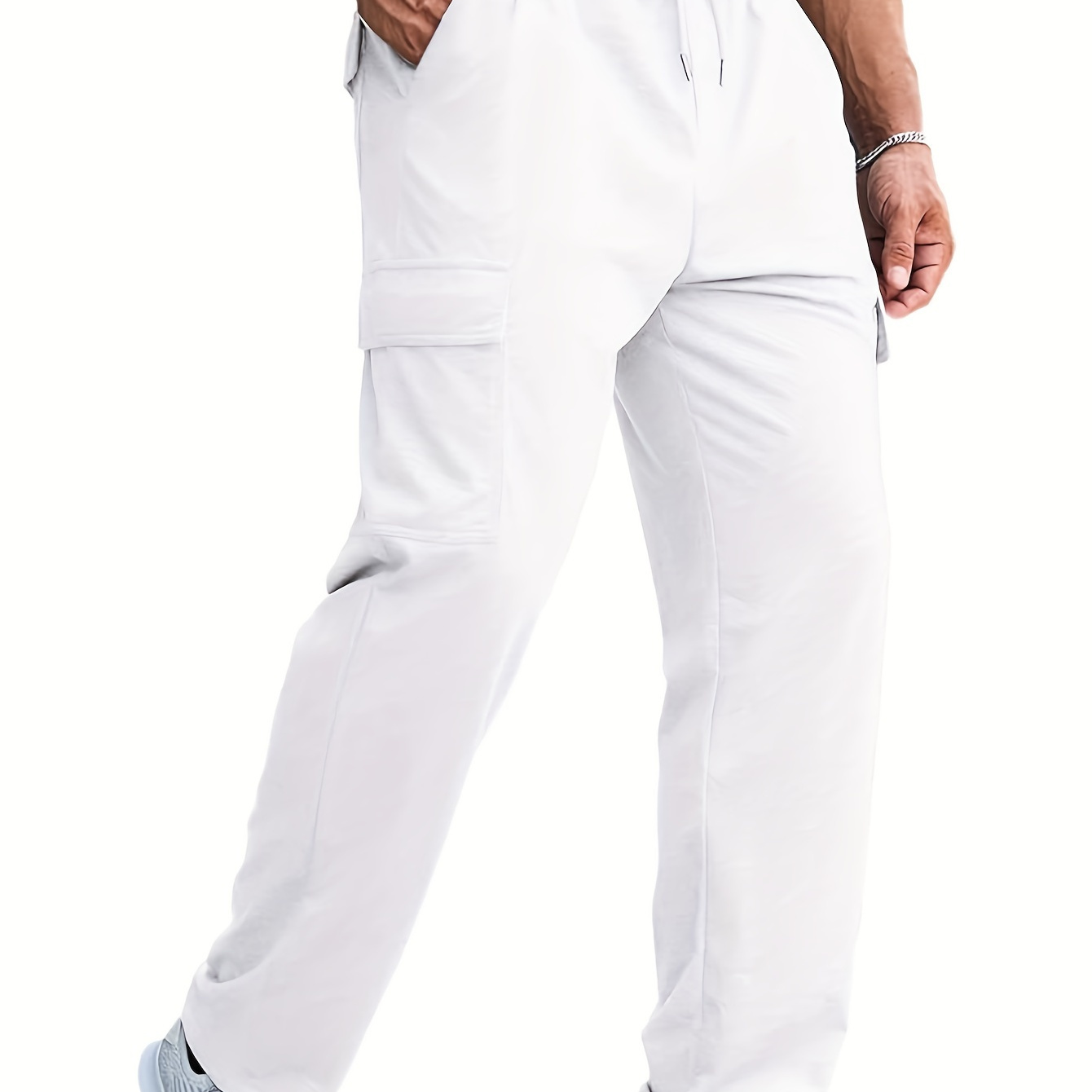 

Pantalons cargo pour hommes, parfaits pour la randonnée en plein air, avec de multiples poches pratiques, coupe longue, style décontracté, adaptés à toutes les saisons