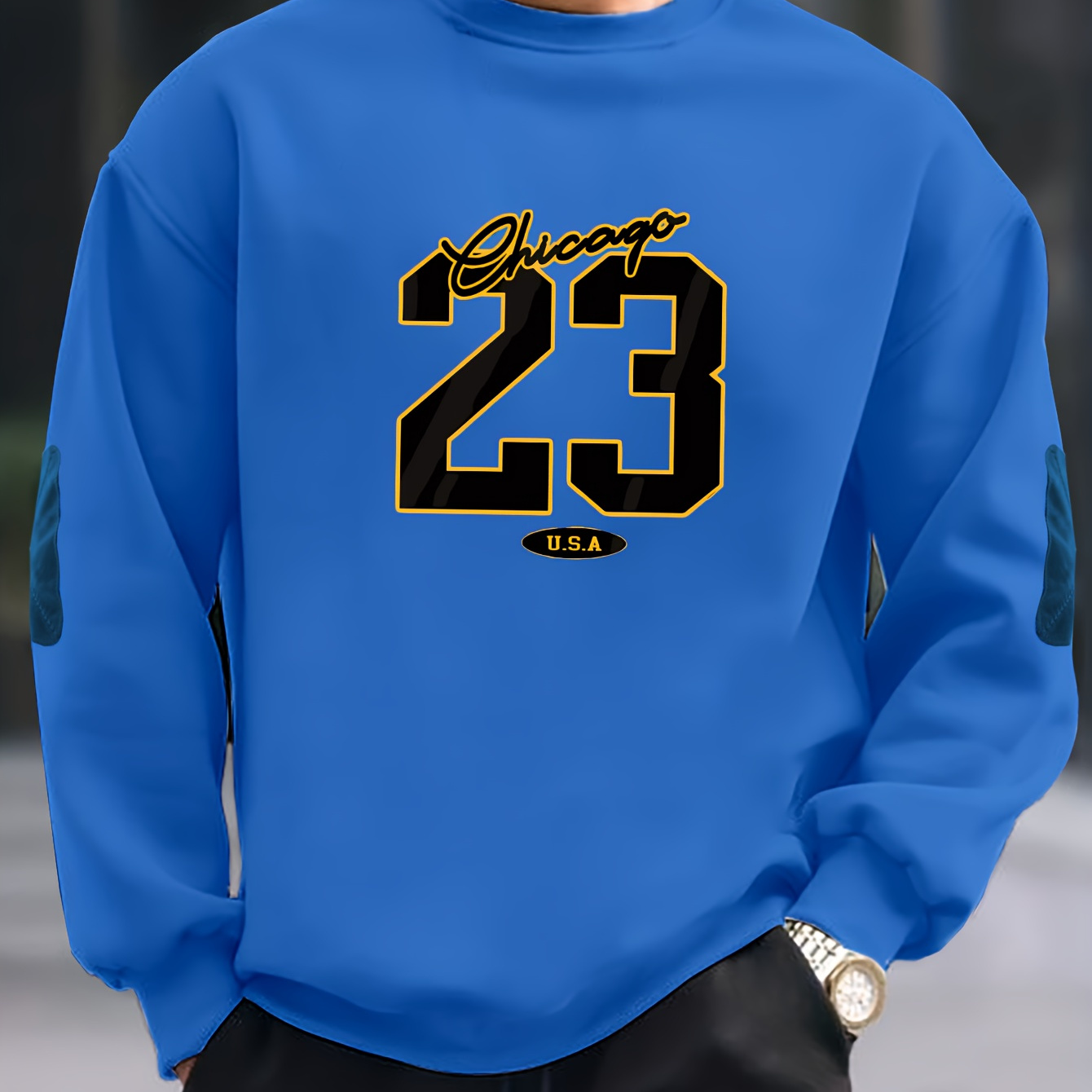 

1pc - , Regular Fit, , Printed Pattern, /dry , Knitted (//polyester), For And , Graphic Sweatshirt