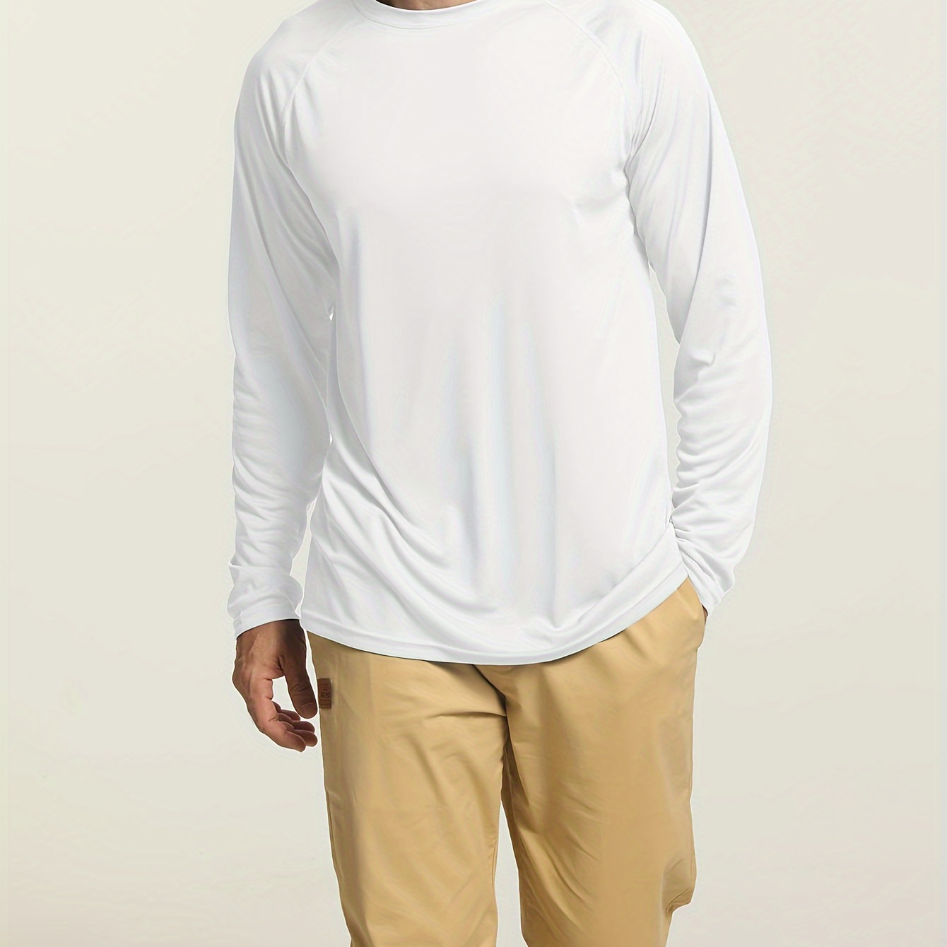 

Chemise de protection solaire unie pour hommes, maillot anti-éruption à manches longues pour la pêche, la randonnée en plein air
