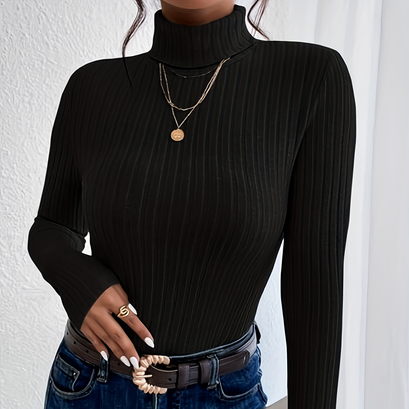 Thin 2024 knit turtleneck