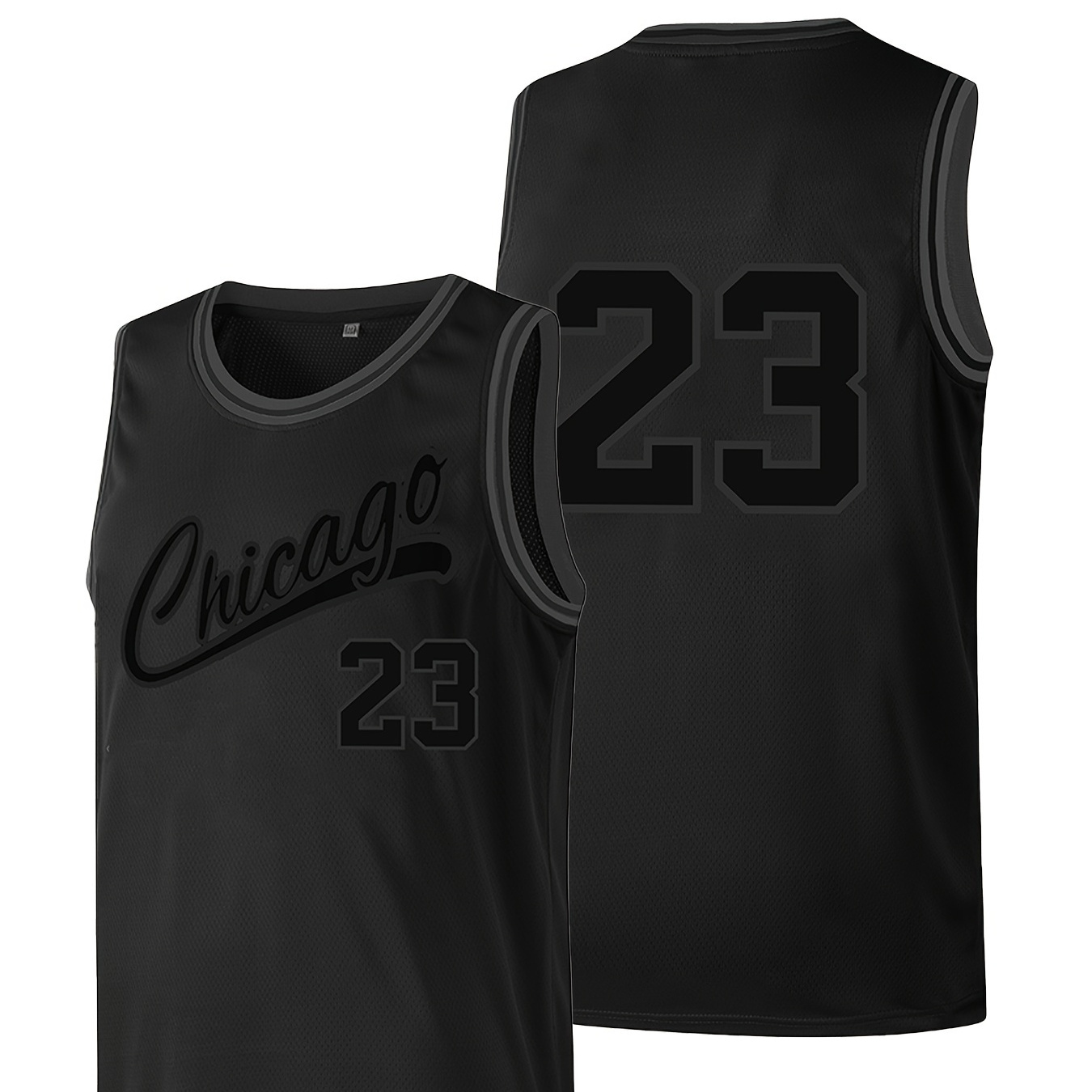 

Men's Basketball Jersey, # 23 Vintage Street Embroidery Sleeveless Moisture Wicking Breathable Tank Top For Training Competition